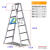 宝富 TCL铝合金直马梯折叠加厚人字梯工程梯双侧直梯 三阶直马梯(TCL-3)/0.87米
