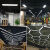 集客家led长条灯办公室吊灯超市网吧健身房创意造型工程灯具定制长方形 黑色直角120x7x4cm24w