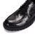 沙驰（SATCHI）新品男鞋商务男士皮鞋系带牛皮办公室领导鞋增高休闲户外 黑色(头层牛皮) 38