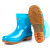 3531 女款PVC雨靴 1305 防滑牛筋底工作雨鞋 蓝色中筒（36-41码 下单备注尺码）