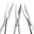 金固牢 实验用剪刀 不锈钢实验室手术剪刀直尖弯尖 KZS-80 手术弯尖16cm 