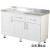 厨房单体简易不锈钢台面橱柜经济型单个灶台柜组装厨柜租房用 0.8米两门平面