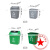 沃嘉定制适用塑料无盖垃圾分类垃圾桶不带盖子学校厨房小区物业户外大号 蓝色-【可回收物】 15升【不带盖子】