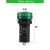 施耐德22mm指示灯XB2-BVM3LC AC220V/24V/380v绿色电源信号灯LED 绿色 AC220V