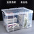 适用于透明收纳箱塑料箱子储物箱收纳盒衣服整理箱大号有盖衣物收 三件装[100升3个] 加厚高透明