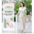 索米妃（SUOMIFEI）母亲节礼物妈妈装夏装中国风T恤两件套装中老年女装洋气奶奶衣服 绿色上衣 XL (建议体重90-105斤）