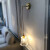 妙普乐新款简约日式黄铜玻璃壁灯后现代北欧卧室床头走廊过道浴室镜前灯 小网格壁灯