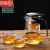 优束日本进口品质沏茶的杯子 飘逸杯泡茶壶耐热玻璃家用茶水分离过 750ml飘逸杯+2个150ml茶杯 0只