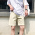 九牧王（JOEONE）联名牛仔短裤男夏季薄款2024新款韩版潮流宽松直筒百搭ins 黑色 S