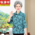 恒源祥（HYX）中老年人女装夏季薄款上衣60岁70岁妈妈奶奶衬衣老太太装夏装衬衫 绿色 XL