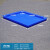 塑料方盘浅盘长方形塑料盆塑料盘周转箱盒子托盘分类零件面包箱 8号方盘蓝色     440*355*35mm