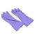 10双包邮乳胶橡胶手套加绒保暖洗衣洗碗塑料胶皮加长加厚家务手套 加厚加绒短紫 L