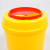 冰禹 BY-1251 圆型黄色利器盒10个（圆形利器盒15L）卫生所锐器盒 黄色小型废物桶医院诊所科室
