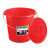 珠塑 塑料提水桶 加厚耐用圆形收纳桶 清洁洗衣桶 大容量水桶 带盖（30个/组） 36cm/个
