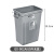 清洁垃圾桶有盖大号商用大容量带盖厨房 60升灰色无盖