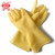 威蝶工业橡胶手套加厚牛筋耐酸碱耐磨耐用防滑防水 黄色1付装 M