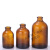 茶色棕色盐水瓶西林点滴瓶实验宠物试剂分装玻璃瓶 100ml+天然翻边胶塞20只