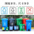 大号平口垃圾分类垃圾袋一次性可降解加大社区物业四色厨余塑料 灰色其他垃圾90X110 50只_