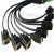 乐扩PCI8口串口卡工业级RS232扩展卡pci一拖八1058-8S多用户com卡 黑色62针一分八线46厘米