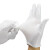 海斯迪克 白色礼仪手套 劳保白手套 中厚款均码（12双）
