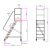 铝合金扶手梯加厚移动平台梯登高梯工程梯跨线梯踏步梯定制厂家 LDLAP-H15(平台离地1.5米)