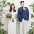 舒凯乐法式个性轻婚纱2023年简约收腰韩版新娘领证订婚轻婚纱小礼服 白色 XS
