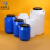 米奇特工 化工桶塑料蓄水桶工业法兰桶 50L蓝色加厚