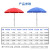 蓓尔蓝 JXA0120 户外遮阳伞 双层遮阳伞大型广告雨伞 红色3.2米三层伞架双层银胶涂层