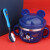 disney迪士尼儿童餐具碗宝宝不锈钢碗防摔烫小孩吃饭碗家用可爱卡通婴儿 米奇蓝加勺子