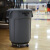 Rubbermaid分类垃圾桶乐柏美室外大号商用厨房干湿带盖圆形大容量 灰色 121L桶盖