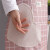 漂亮洋气的围裙袖套两件套女厨房2021厨房防水防油秋冬厚 擦手+可调防水灰格韩式花
