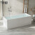 果敢亚克力浴缸小户型家用成人独立式薄边方形单双人深泡浴缸051 白色1米