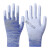 薄款尼龙PU涂指涂掌手套劳保耐磨工作防护防滑带胶夏季干活静电 白色涂掌手套（24双） S