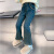 NQSQ女童春装牛仔裤2024新款儿童洋气时髦韩版女孩春秋款小脚春季裤子 牛仔蓝加绒加厚 110cm(110cm)