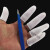 200只手指套耐磨加厚透气防护手指头套劳保点钞防汗棉手指套 米白乳胶手指套(100克)
