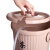 益美得 FW1380 茶渣桶倒茶叶茶桶塑料茶台废水桶小过滤垃圾筒茶水桶  大号咖啡色
