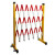 玻璃钢管式伸缩围栏可移动安全电力施工护栏绝缘折叠围挡防护栏定 1.2*2.5米 黄黑管式