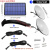 户外一拖二室外室内太阳能吊灯庭院花园 防水农村LED照明路灯 一拖一黑色白光-遥控版