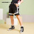 匡威儿童装篮球短裤夏季大童宽松运动休闲五分裤 正黑色 160(XL)