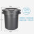 定制圆形垃圾桶商用大容量带轮子大号户外环卫厨房餐饮泔水桶 超宝120L不带滑轮