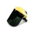 御舵 防护面屏头戴式 防渣 防飞溅 深绿色面屏+黄色帽顶