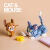 GJXBP2023新微型拼装小颗粒猫和老鼠积木兼容乐高拼插儿童玩具礼物 Jerry鼠+奶酪