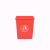 富都华创 无盖长方形大垃圾桶红色10L商用餐饮大号厨房户外垃圾箱学校大容量 FDHC-LJT-03