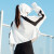 JPHZNB防晒衣女夏季披肩防紫外线短外套防晒衫罩衫长袖透气防晒服薄冰丝 #撞色款-椰奶白 F(80-120)斤