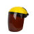 打磨面罩 防护面罩 防护面罩焊帽 飞溅面罩面屏 头戴式防焊工二氩 升级加厚黑顶-黑屏(颜色深慎拍)