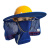 大杨安全帽遮阳帽檐+围脖 工地反光防晒罩遮阳板933 1套 蓝色