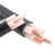 佳雁 电线电缆YJV 3*50+1*25平方 4芯国标铜芯阻燃架空电缆硬线 1米