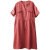 RTAAN素订棉麻女装官方素素女装亚麻连衣裙宽 红色 xxl135-150斤