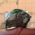 礼丝汀摩托车男全覆式双镜片揭面盔四季旅行拉力蓝牙全盔3C认证 黑绿镀银+银尾 M