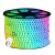 三棵松 LED5050彩色灯带软性高低压七彩带遥控RGB防水灯条定制 5050铜RGB彩色